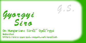 gyorgyi siro business card